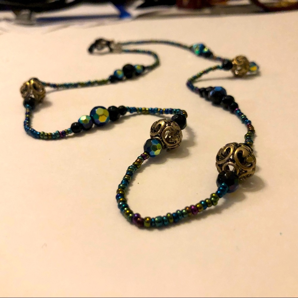 Chrome beaded necklace